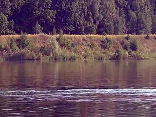 Sup Model Flaunts Pink Micro Bikini on Beach and Garden