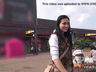 Adorable czech teen seduced in shop then pov fucked