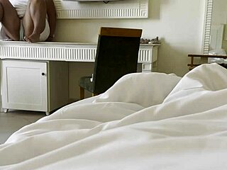 stepmom's big tits pussy creampied hard in hotel room after wild masturbation orgasm