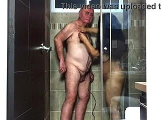 peeking in shower agarabas shakes big ass teases monster cock close-up gaping