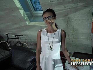 Beautiful Brunette Secretary Rides Cowgirl Spanks In Interactive POV Bang