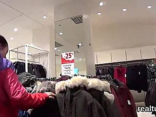 Stellar Czech nympho undresses in hypermarket for hardcore pov asshole pounding and blowjob