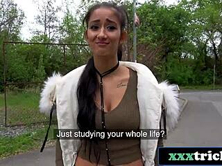 Busty hungarian student, you got paid good for outdoor public fuck right?