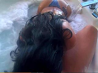 Big Ass Latina Neighbor Begs for Huge Cock After Jacuzzi in Her Tight Pussy!