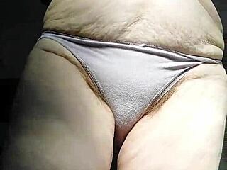 oma's hairy pussy gets fucked deep by huge cucumber slut style