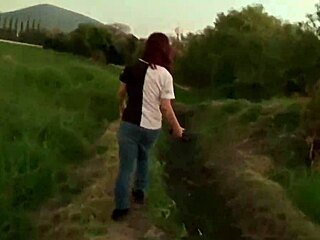 Chubby latina teen slut fucked outdoors by neighbor in homemade interracial