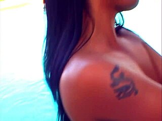 BBC Stretches Ebony Pussy Missionary Deep