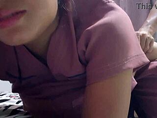 Stepdaughter flashes to entertain then bends for doggy pounding