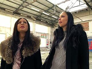 julia parker & maria gail risk no-condom ffm 3some pounding at lost spot