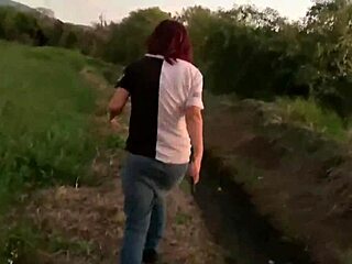 Chubby latina teen slut fucked outdoors by neighbor in homemade interracial