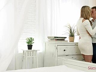 Sexy shaved teen cutie rides cock doggystyle to cumshot!