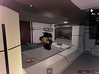 Submissive whore loves bbc monster cock slamming her big tits ass in roblox condo game