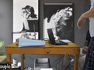 damn real orgasm caught on cam during home office break with wet pussy fingering voyeur style 😏🔥