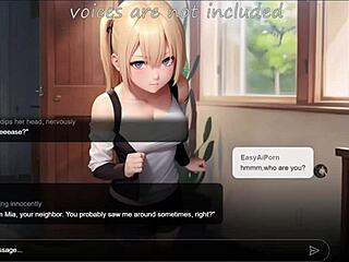 Vecina rubia caliente 18+ se la follan duro, le hacen corrida y la llenan de leche en cuento erótico AI