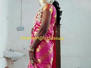 Indian crossdresser lara dsouza teases in saree for shemale anal bdsm blowjob passion