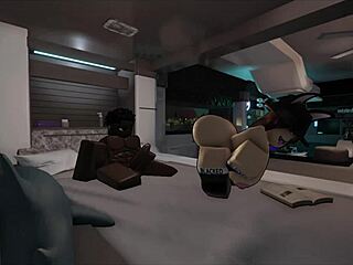 Submissive whore loves bbc monster cock slamming her big tits ass in roblox condo game