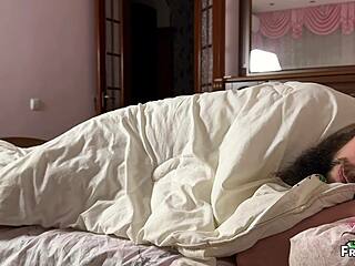 Stepmom sneaks into stepson's bed post-party for creampie ride