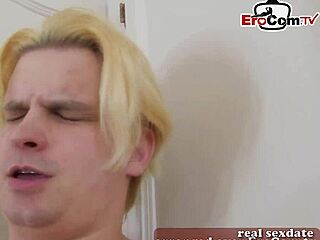 Real Cute Brunette Teen 18+ Couple Fucks Kitchen Homemade