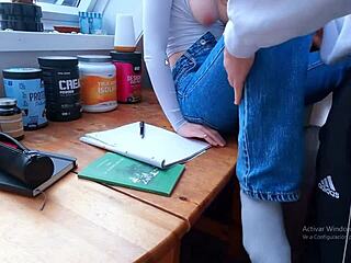 Colombian Neighbor's Big Ass Sucking Riding POV Sentones Cum in Homemade Room