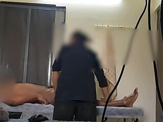 FINALLY! THAILAND SPA LADY JERKS HUGE DICK TO EXPLOSION!