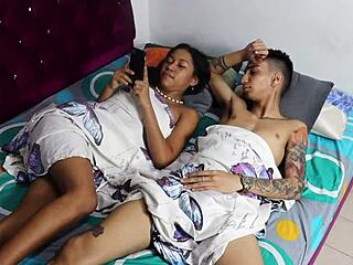 horny latina teen stepsis sneaks fuck session with best friend homemade style