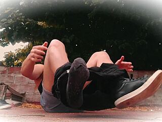 Muscular Bodybuilder Kicks Pants Ripped Tells Kickboxing Tale Jerks Huge Cock