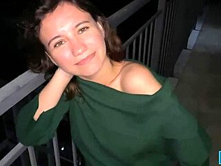 lia lover teases licks and fucks big cock on balcony then spoons in bed