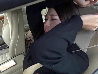 Secret cam catches beautiful japanese milf model's huge natural tits in public bedroom play