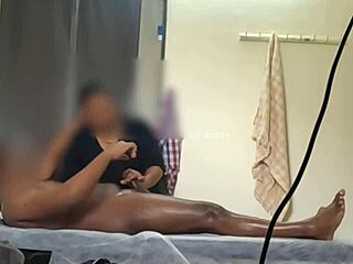 FINALLY! THAILAND SPA LADY JERKS HUGE DICK TO EXPLOSION!