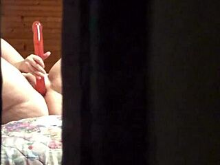 Peeping tom spies amateur milf's secret hotel window masturbation thrill