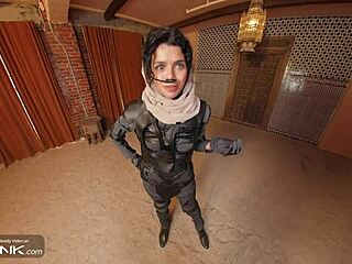 chani in uniform bounces on atreides monster cock dune cosplay ride pt 3