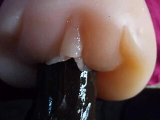 wanna see this big black dick closeup in slow motion? it's what my stepsister craves on her oiled fuck doll