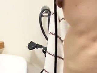 Hidden Cam Captures Cute Japanese Breasts Dripping Wet Post-Bath