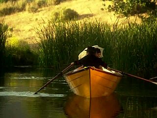 Lusty brunette couple deepthroat cowgirl ride rough sex outdoors boat heels stockings