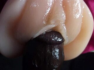 wanna see this big black dick closeup in slow motion? it's what my stepsister craves on her oiled fuck doll