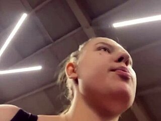 uh i workout then fuck my tight pussy hard in the gym till orgasm