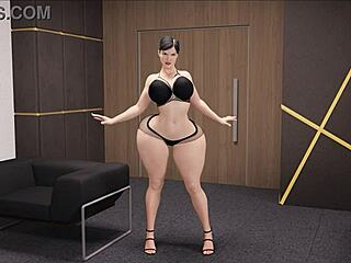 lesbian employee trades her big pawg ass with black boss for favor