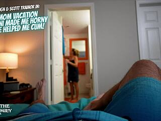 stepmom's bikini on vacation got me hard, she jerked me off quick