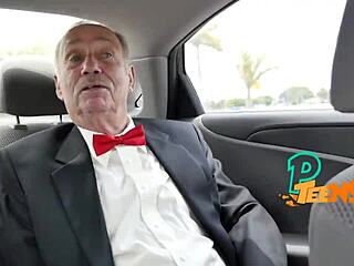 Horny Grandpa Wields Old Johnson on Young Teen Babe