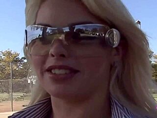 two fit babes toy a horny big tits blonde in naughty lesbian threesome orgy