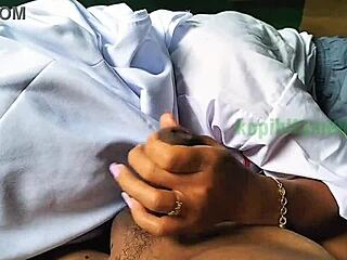 siswi sma indo figuring out blowjob skills outdoors with friend