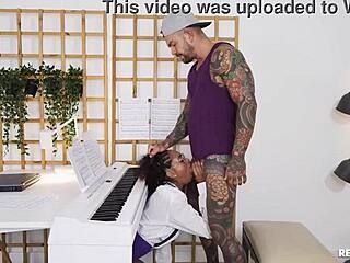 my piano lessons turned into wild rides on his thick cock cowgirl style