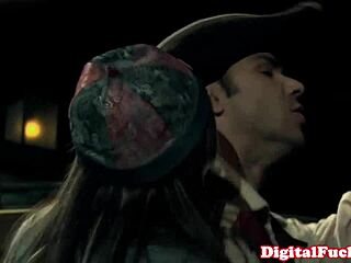 Beautiful Jesse Jane dives deep in hairy FFM threesome with close-up cumshots