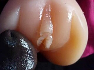 wanna see this big black dick closeup in slow motion? it's what my stepsister craves on her oiled fuck doll