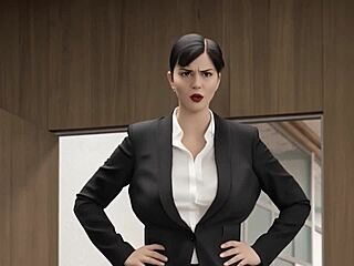 lesbian employee trades her big pawg ass with black boss for favor