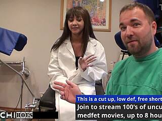 Tanned Eliza Shields Endures Doctor's Hitachi Orgasms in Tampa