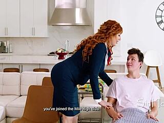 Step Mom's Flight Attendant Roleplay Turns Into Wild Fuck