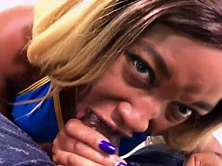 that dick sucking whore nina rivera slurps don whoe's monster black cock endlessly