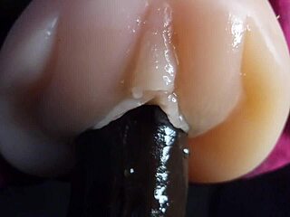 wanna see this big black dick closeup in slow motion? it's what my stepsister craves on her oiled fuck doll