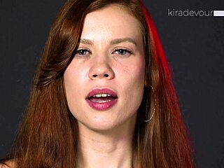 Russian Goddess Locks Eyes in Teasing Femdom Jerk Off Commands